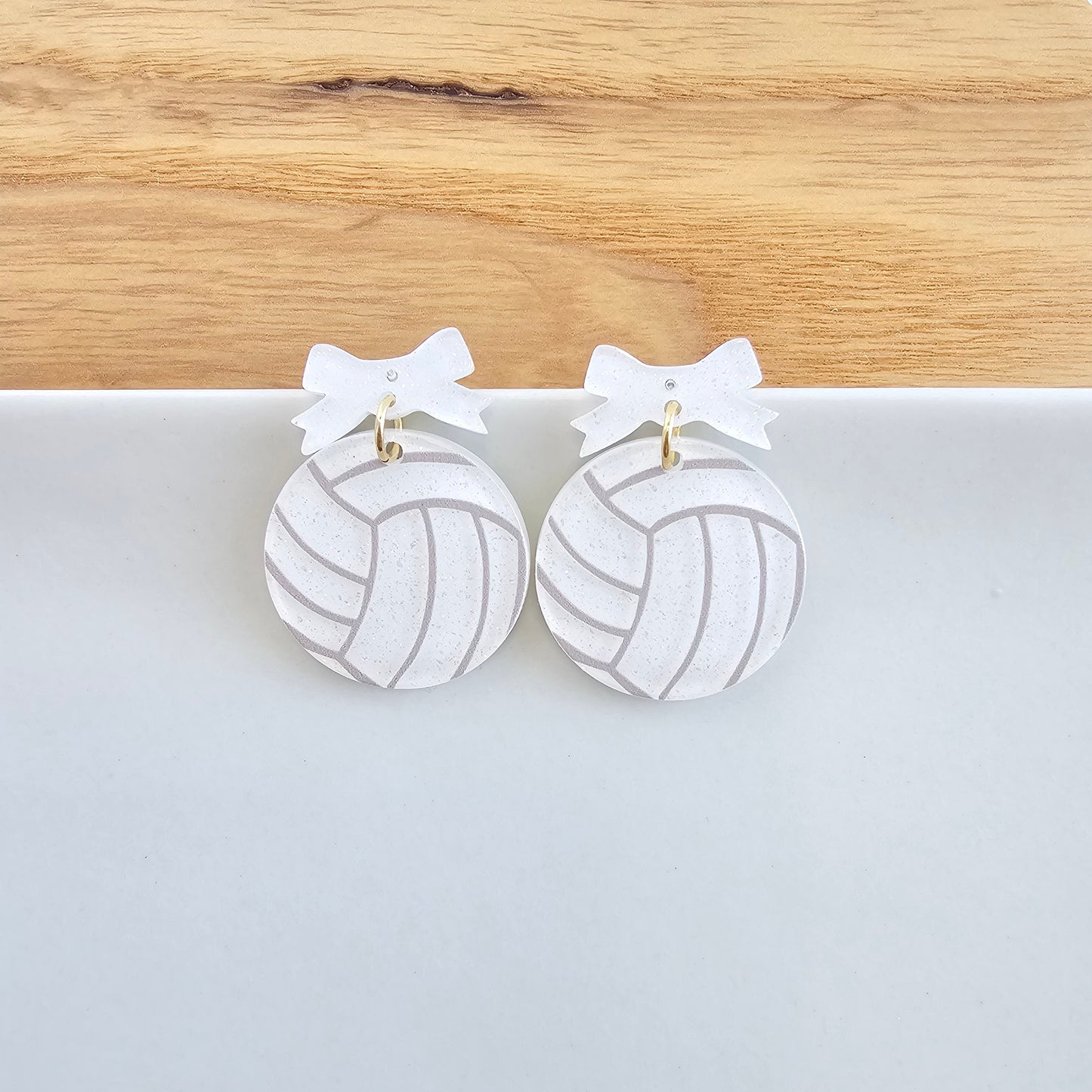 Bow Volleyball Earrings