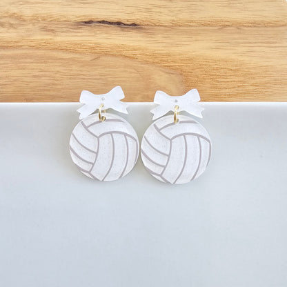 Bow Volleyball Earrings