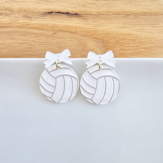 Bow Volleyball Earrings