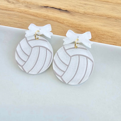 Bow Volleyball Earrings