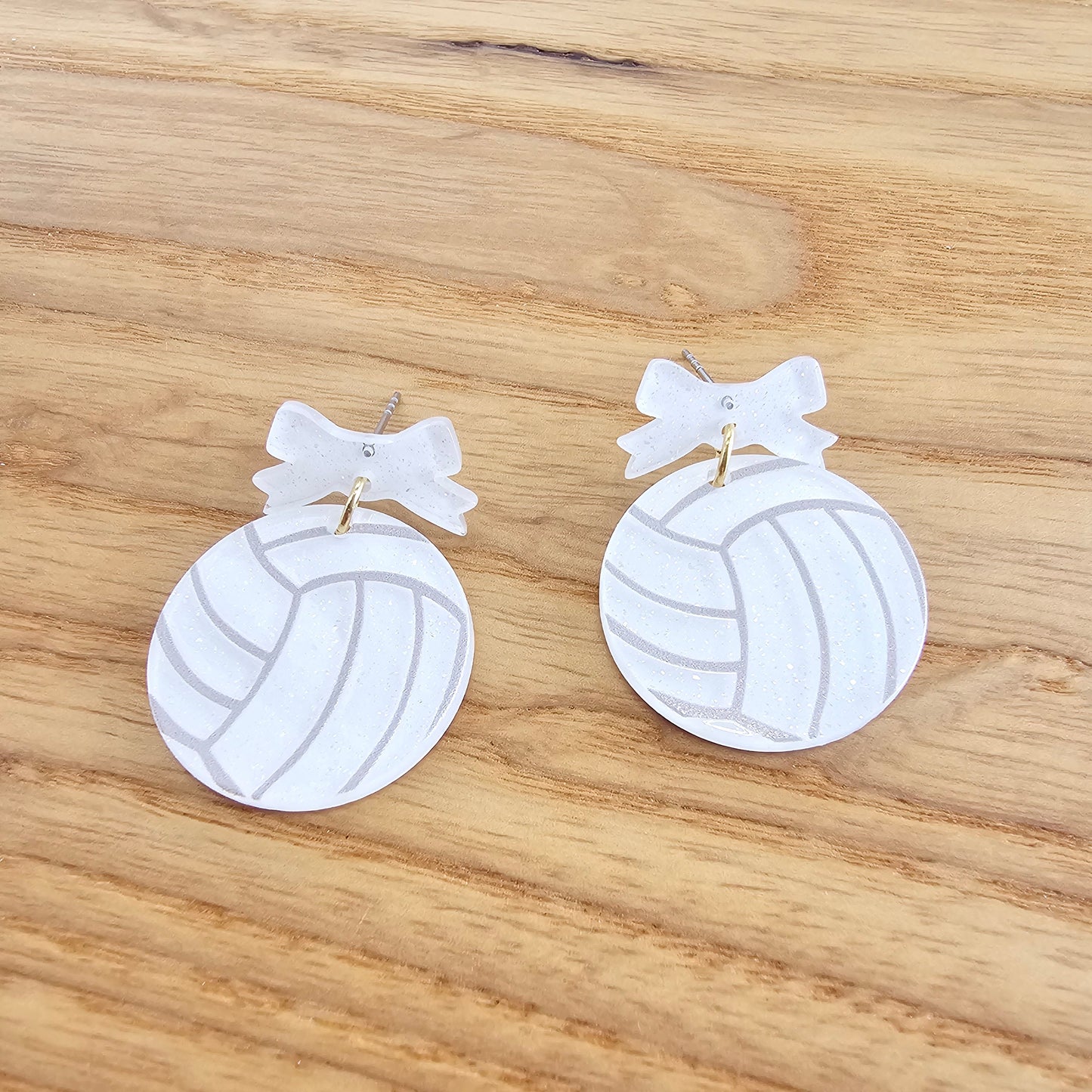 Bow Volleyball Earrings