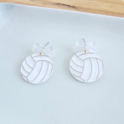 Bow Volleyball Earrings