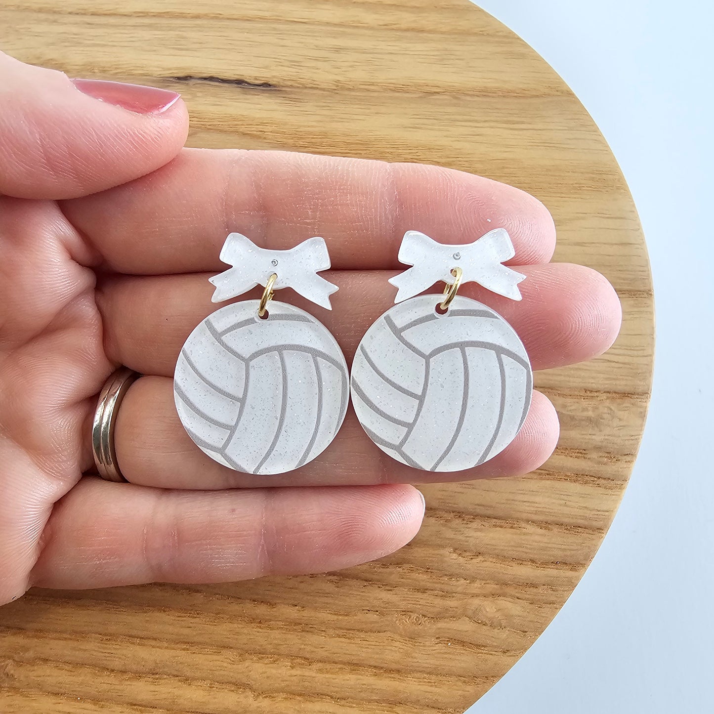 Bow Volleyball Earrings