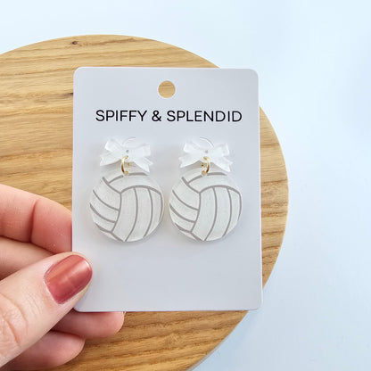 Bow Volleyball Earrings