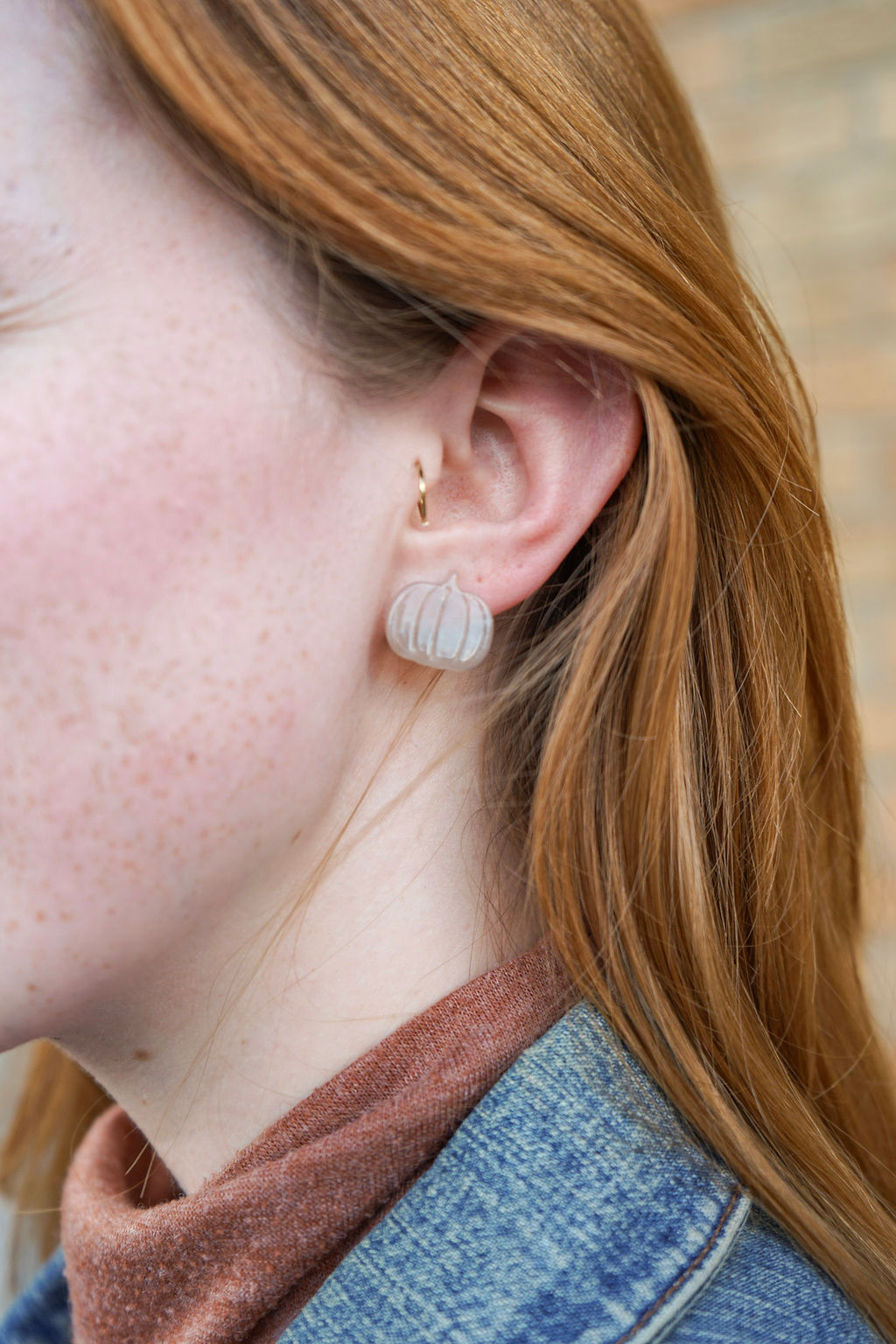 Pumpkin Patch Studs - Cashmere