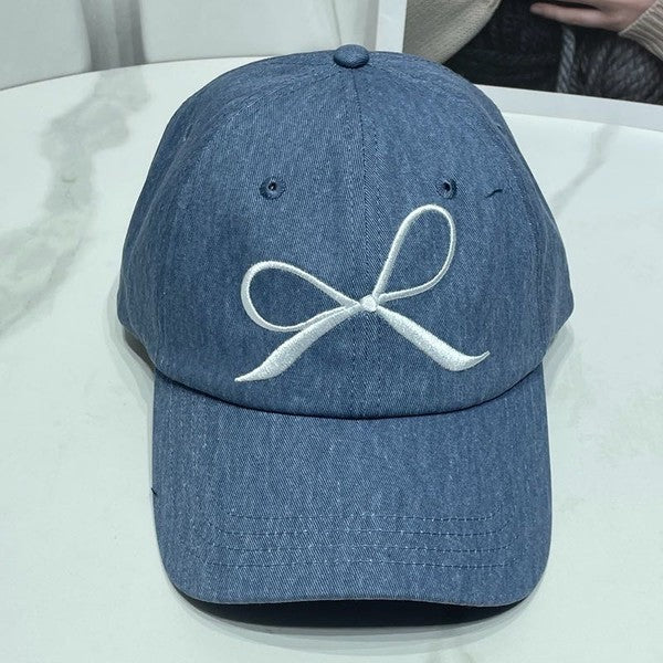 Bow baseball cap