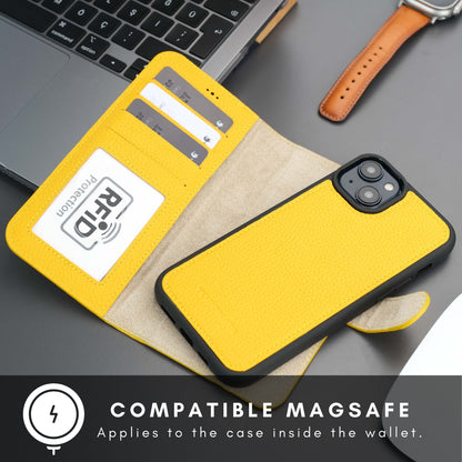 Casper Leather iPhone 15 Wallet Case | Detachable MagSafe Compatible RFID Protection