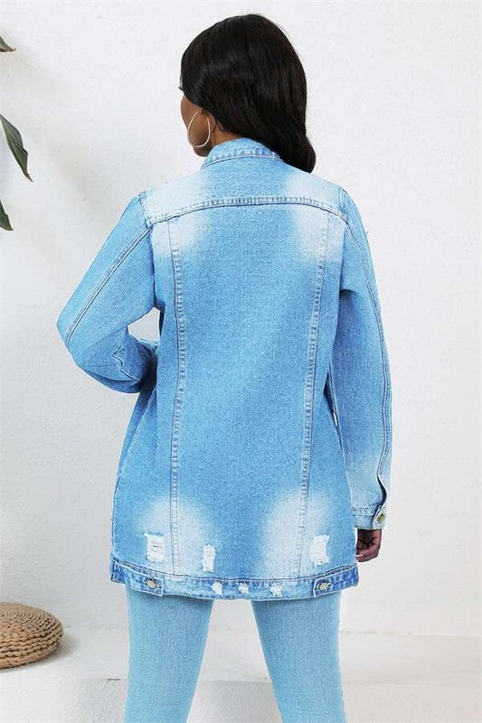 WOMEN FASHION DENIM TRUCKER JACKET