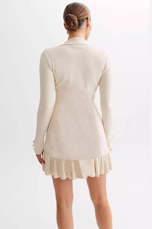 WOMEN FASHION SWEATER MINI DRESS