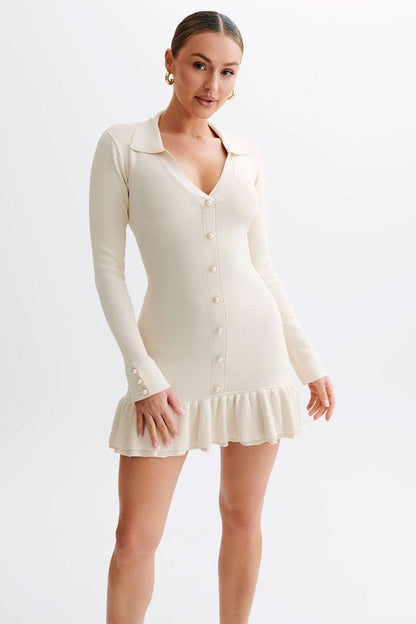 WOMEN FASHION SWEATER MINI DRESS