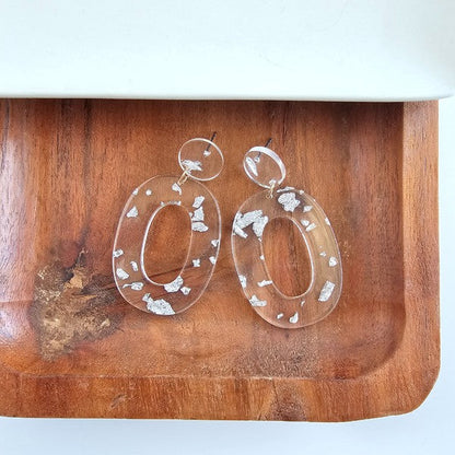 Sloan Earrings - Silver Foil