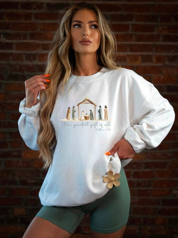 The Greatest Gift Of All Cozy Crew Sweatshirt
