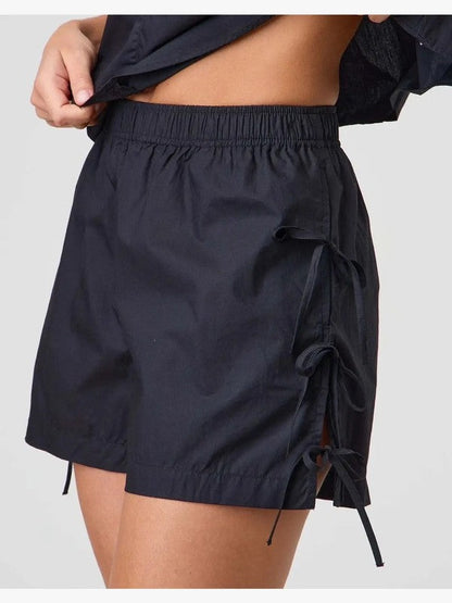 Side Tie bow shorts