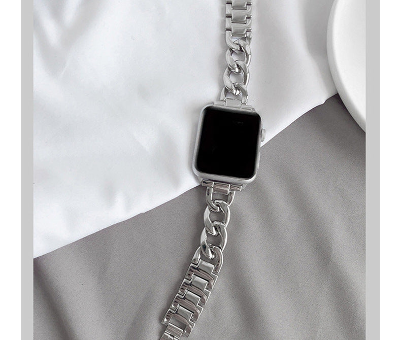 Chic Tweed Metal Premium Watch Strap for Apple Watch Series 9 8 7 6 5 4 3 2 1 SE Ultra 38mm 40mm 41mm  42mm 44mm 45mm 49mm