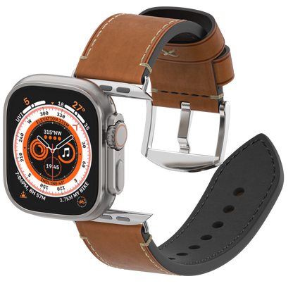 Premium Vintage Leather Band for Apple Watch ,  Handcrafted Distressed Finish