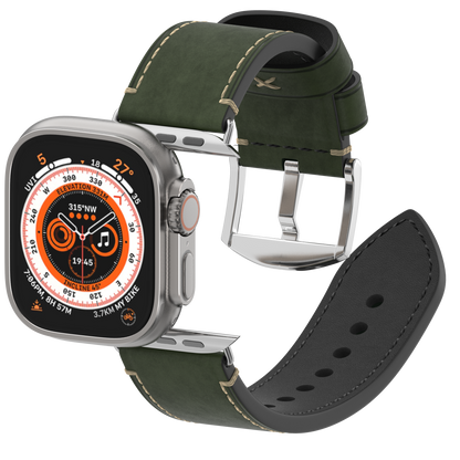 Premium Vintage Leather Band for Apple Watch ,  Handcrafted Distressed Finish