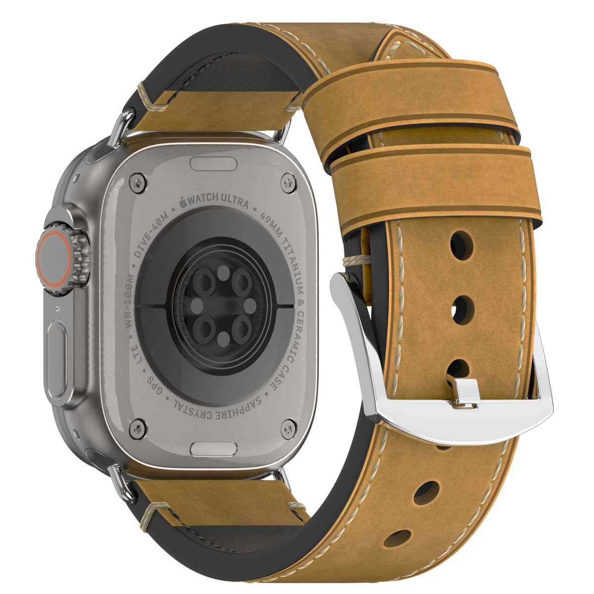 Premium Vintage Leather Band for Apple Watch ,  Handcrafted Distressed Finish