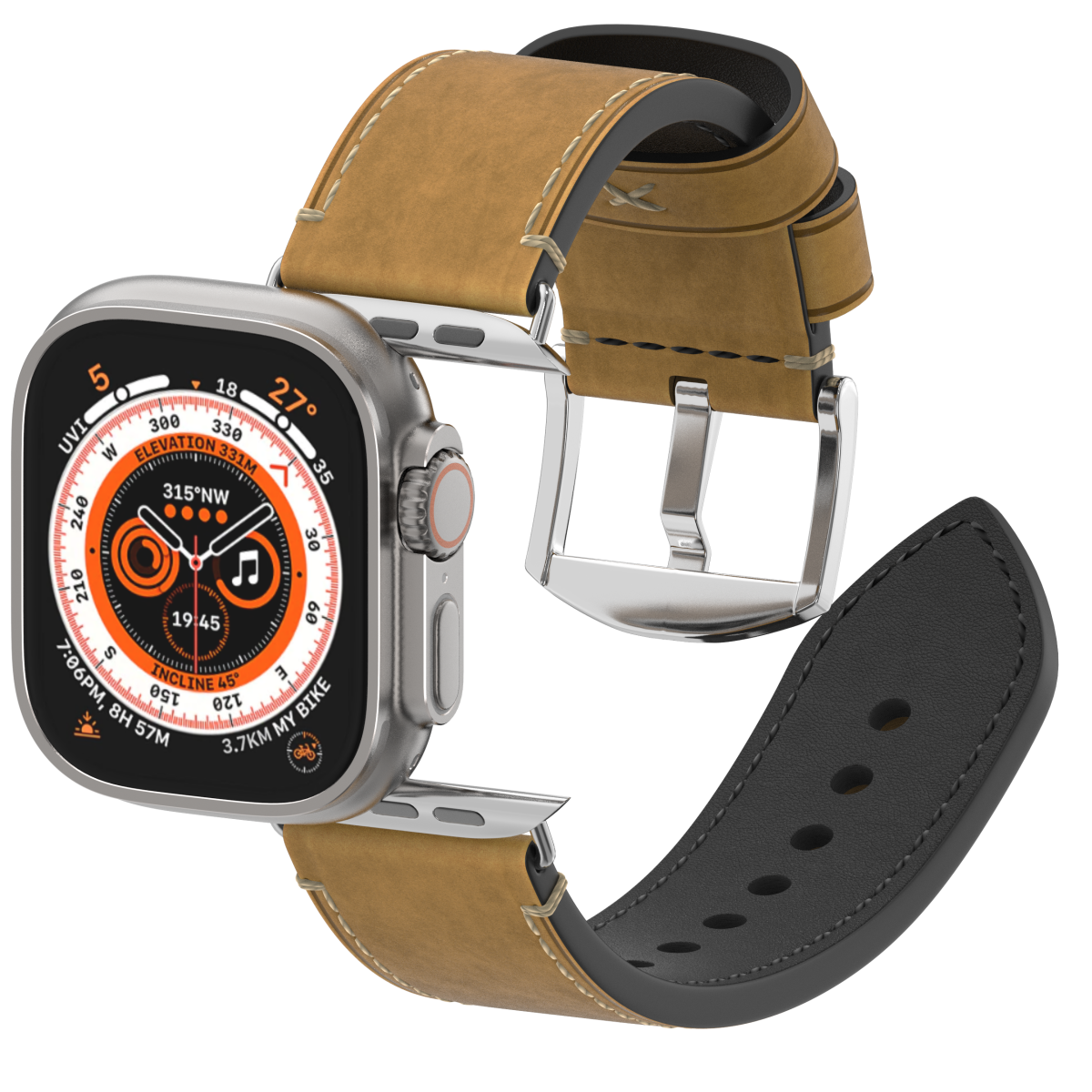 Premium Vintage Leather Band for Apple Watch ,  Handcrafted Distressed Finish