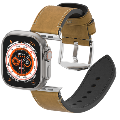 Premium Vintage Leather Band for Apple Watch ,  Handcrafted Distressed Finish