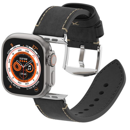 Premium Vintage Leather Band for Apple Watch ,  Handcrafted Distressed Finish