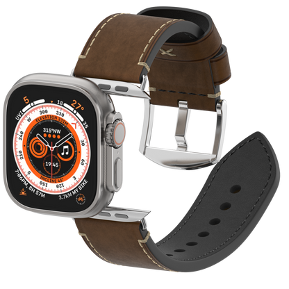 Premium Vintage Leather Band for Apple Watch ,  Handcrafted Distressed Finish