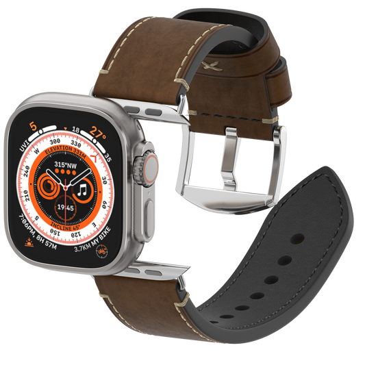 Premium Vintage Leather Band for Apple Watch ,  Handcrafted Distressed Finish