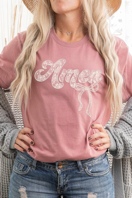 Amen Lace Graphic Tee