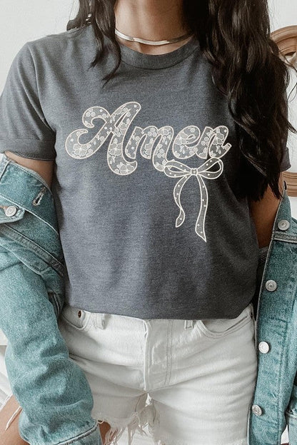 Amen Lace Graphic Tee