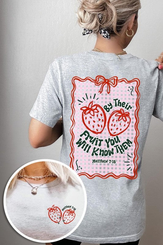 By their Fruit Strawberry Graphic Tee