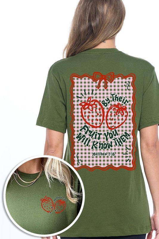 By their Fruit Strawberry Graphic Tee