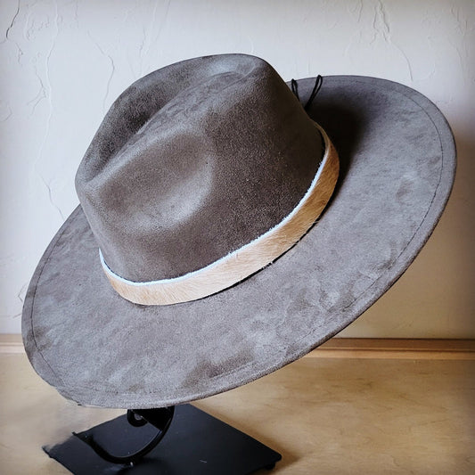 Tan Hide Western Leather Band w/ Choice of Boho Hat 985L