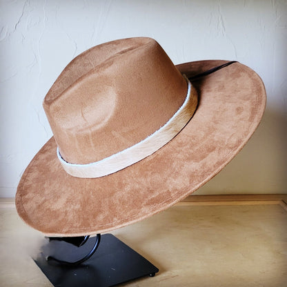 Tan Hide Western Leather Band w/ Choice of Boho Hat 985L