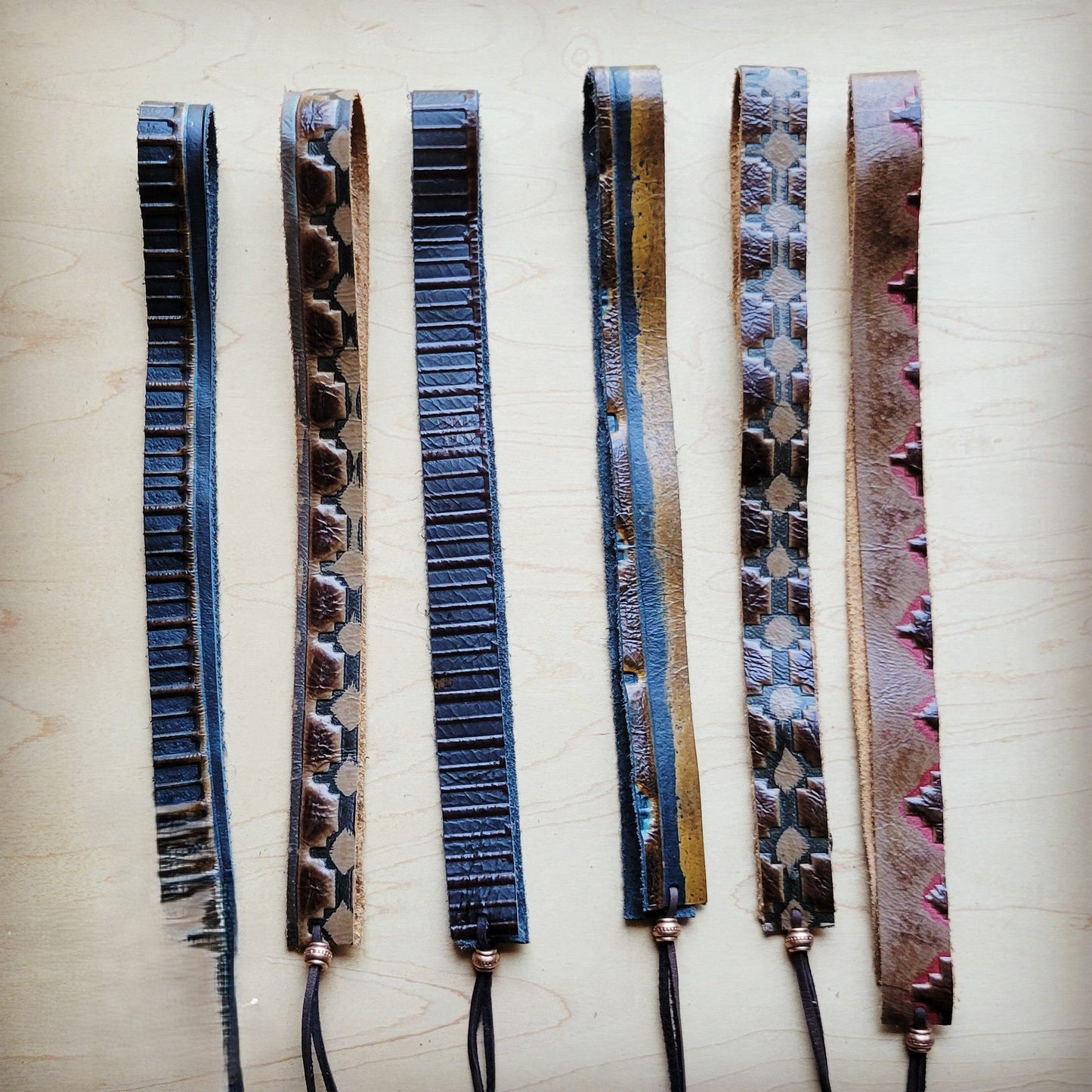 Red Brown Navajo Western Leather Band w/ Choice of Boho Hat 985j