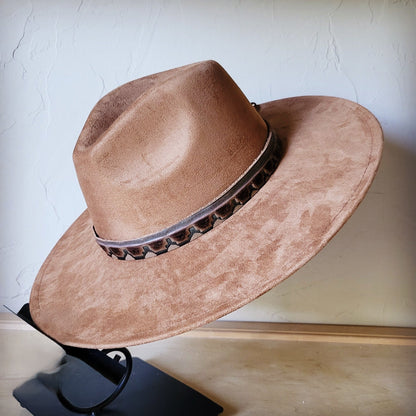 Red Brown Navajo Western Leather Band w/ Choice of Boho Hat 985j