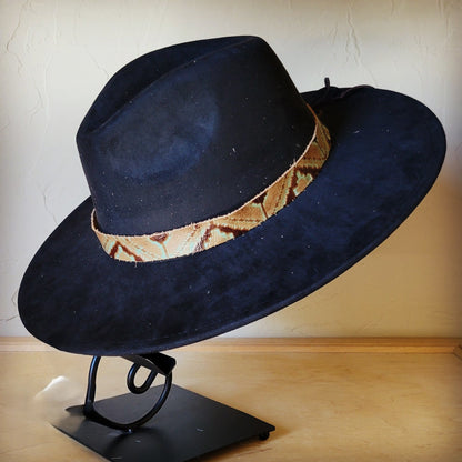 Turquoise Navajo Western Leather Band w/ Choice of Boho Hat 985d