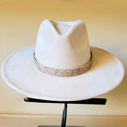 Gilded Cowboy Western Leather Band w/ Choice of Boho Hat 985b