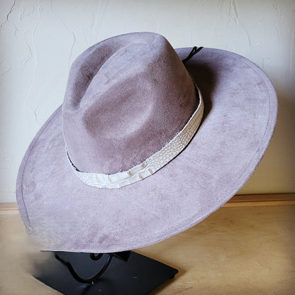 Gold Gator Western Leather Band w/ Choice of Boho Hat 985a