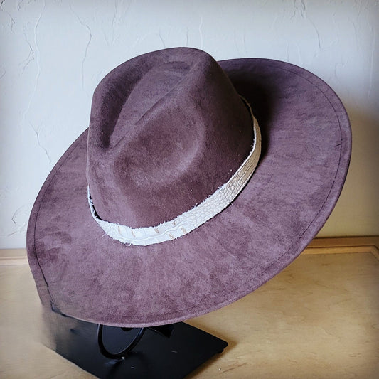 Gold Gator Western Leather Band w/ Choice of Boho Hat 985a