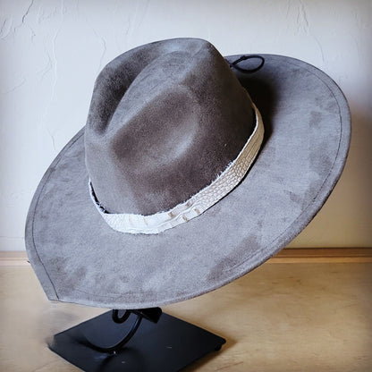 Gold Gator Western Leather Band w/ Choice of Boho Hat 985a