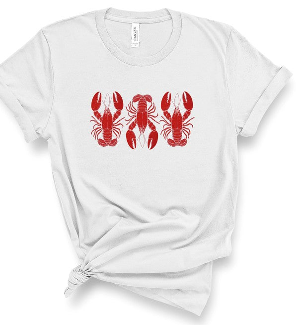 3 Red Lobsters Graphic Top Tee