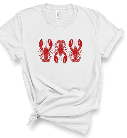 3 Red Lobsters Graphic Top Tee