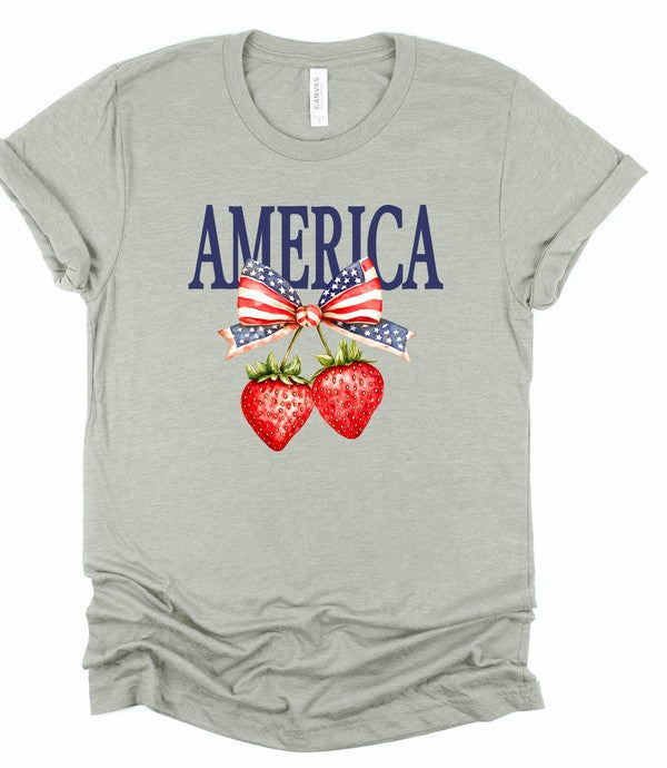 America Strawberry Graphic Tee