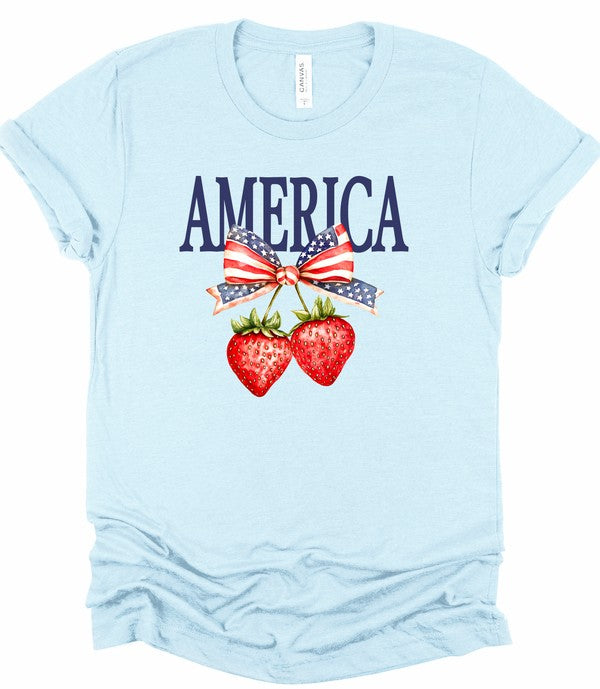 America Strawberry Graphic Tee