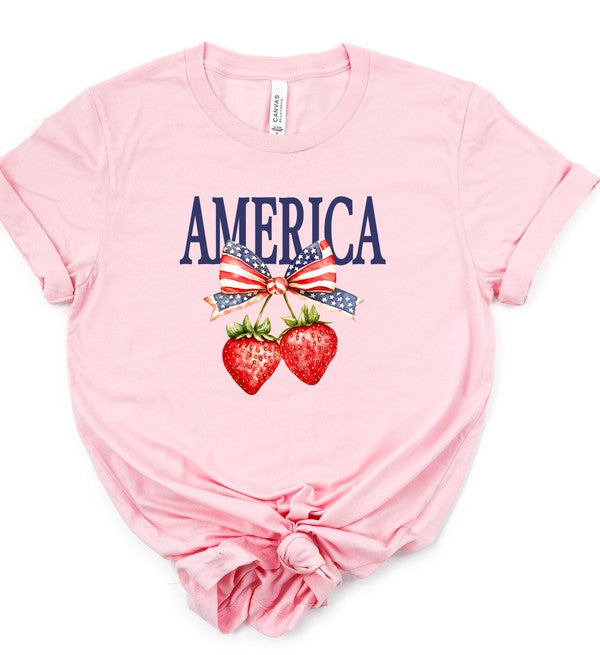 America Strawberry Graphic Tee