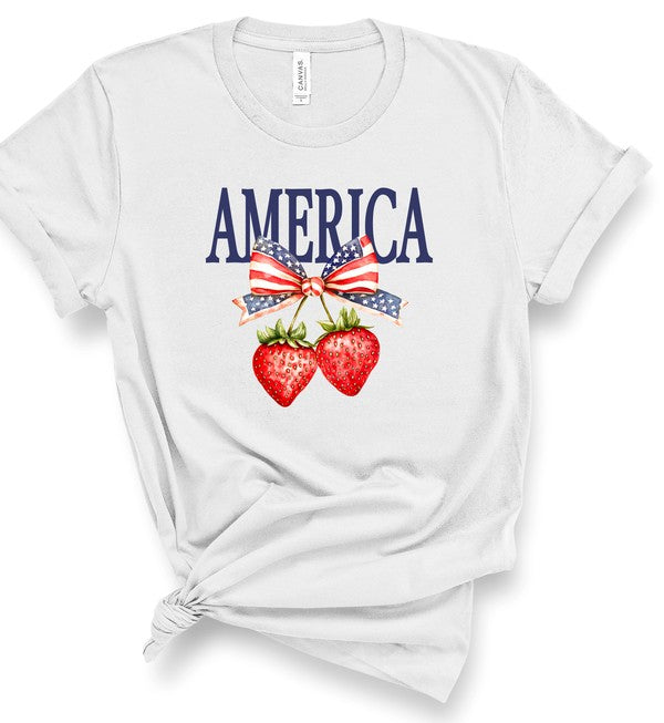 America Strawberry Graphic Tee
