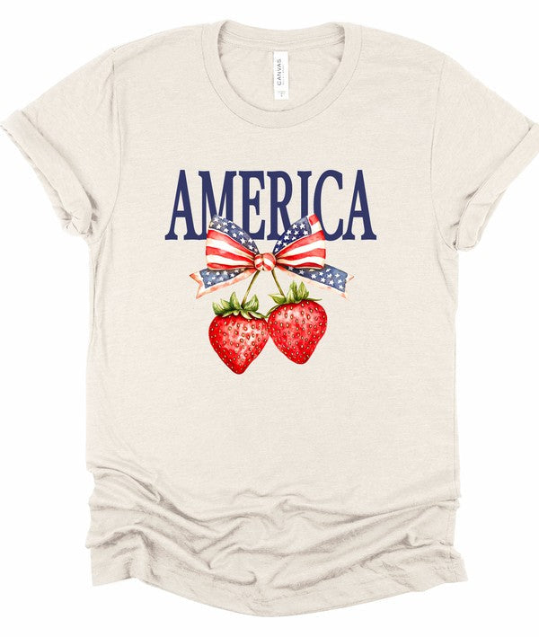 America Strawberry Graphic Tee