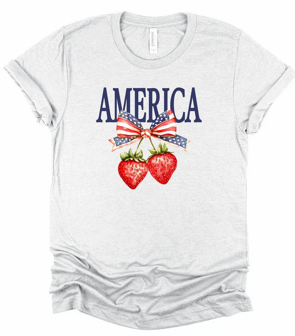 America Strawberry Graphic Tee