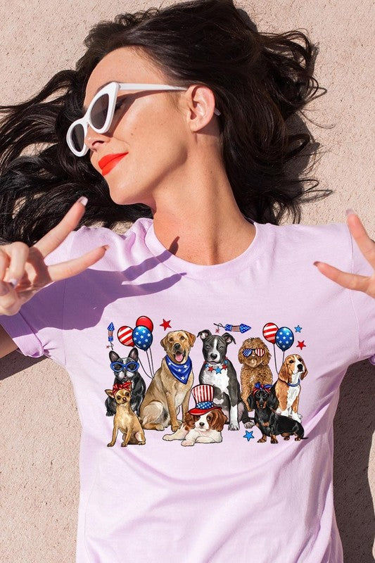 4th of July dogs Graphic Tee