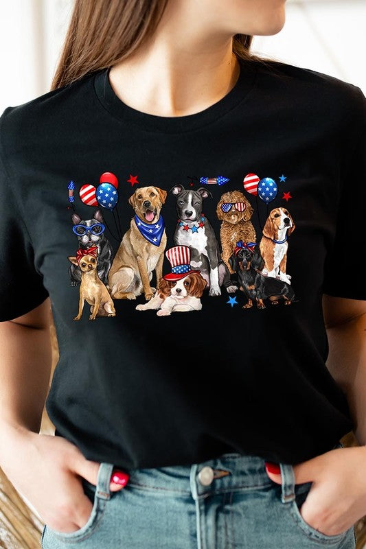 4th of July dogs Graphic Tee