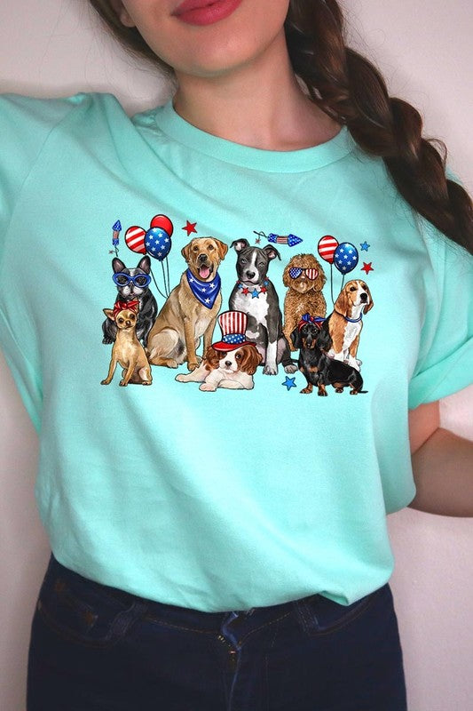 4th of July dogs Graphic Tee